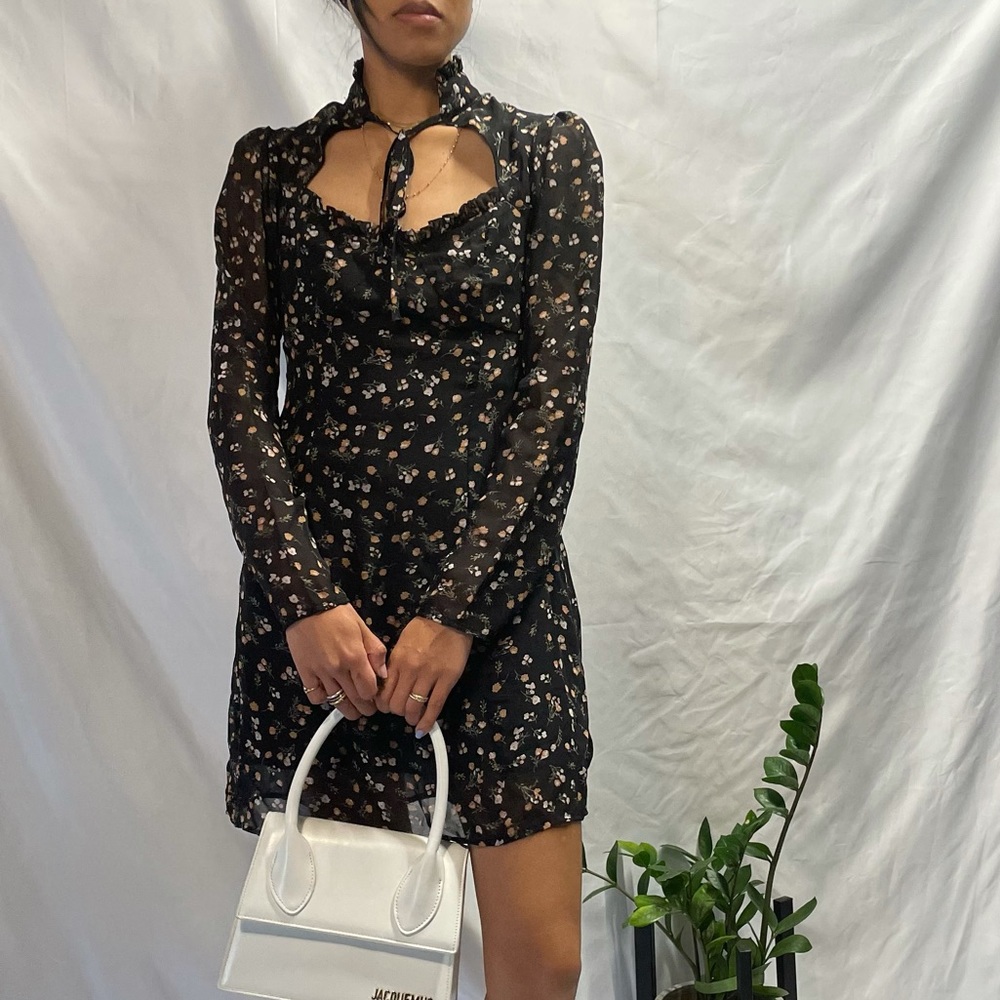 Flower Print Dress, XS-Small